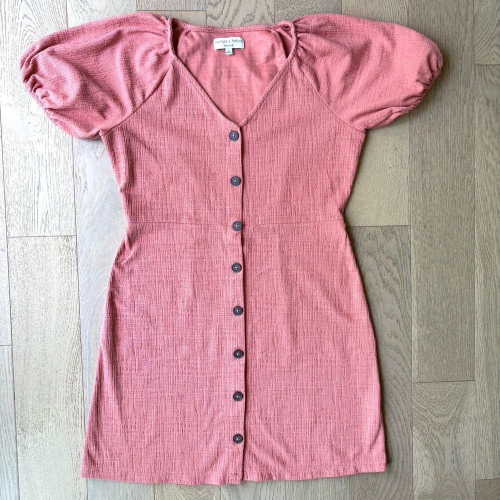 Madewell Texture & Thread Puff Sleeve Dress